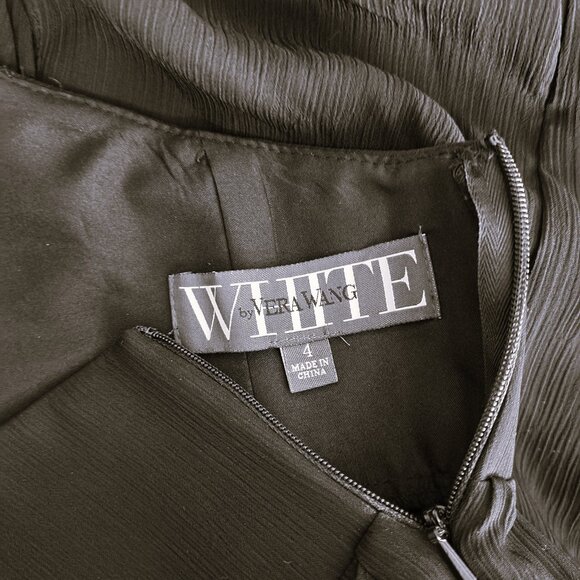 Vera Wang VW360326 Long Black Chiffon Halter Gown Size 4 Formal Evening Prom - Picture 5 of 6